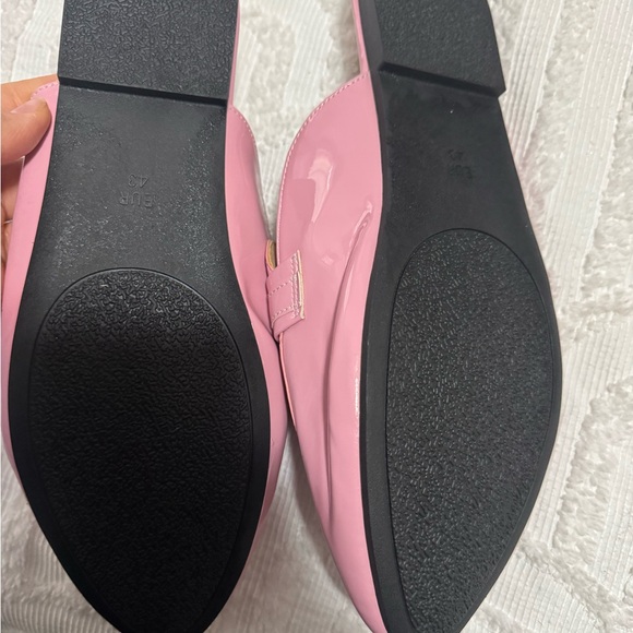 Pink Slip-On Loafers with Gold Accent - Picture 4 of 4